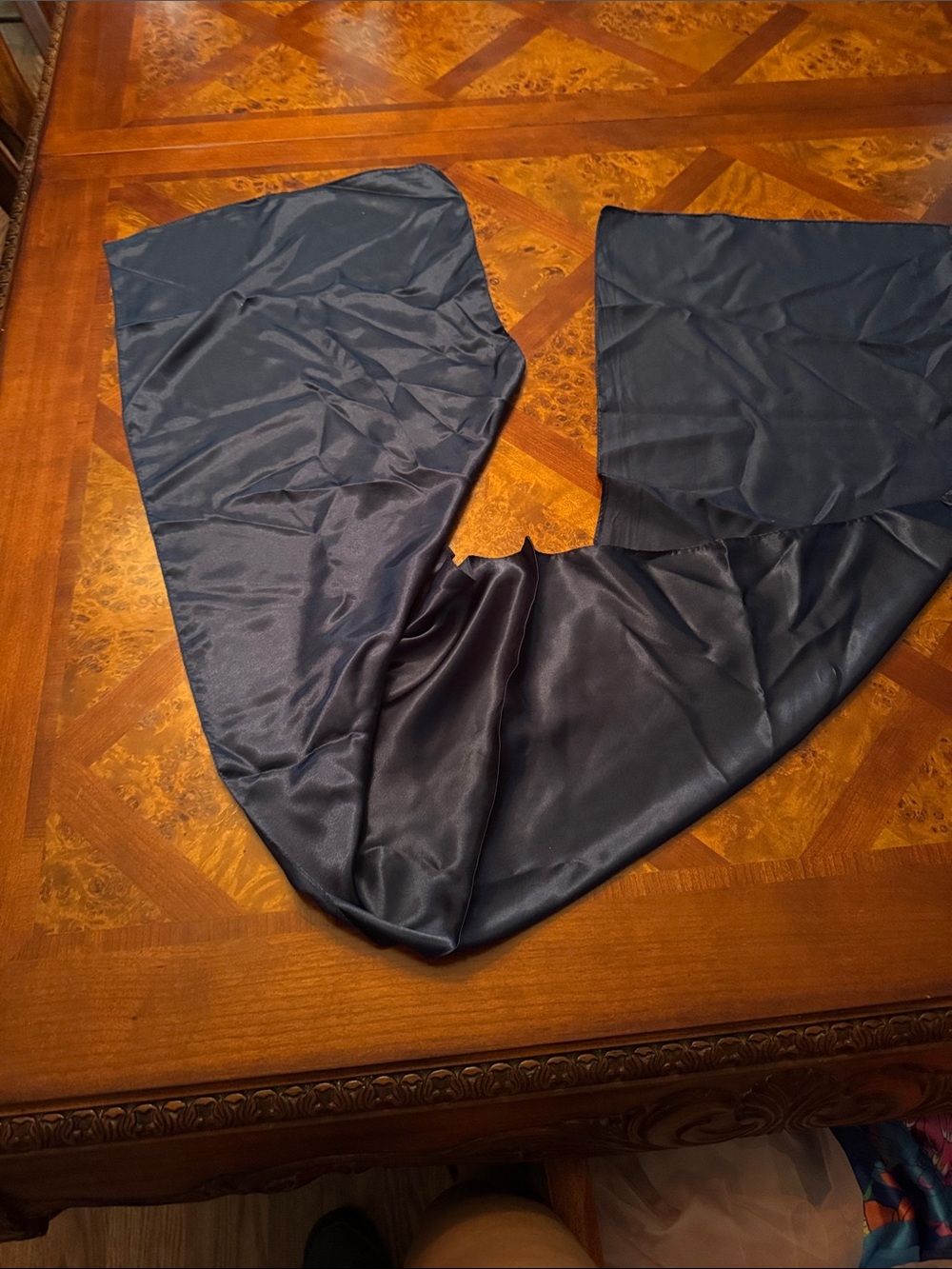 Women Satin Scarf- Navy